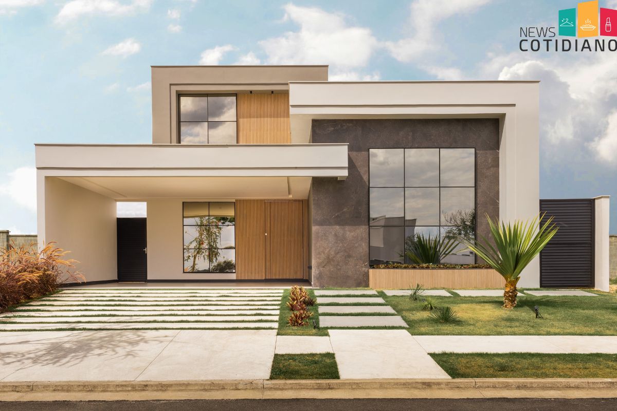 Casa em platibanda.